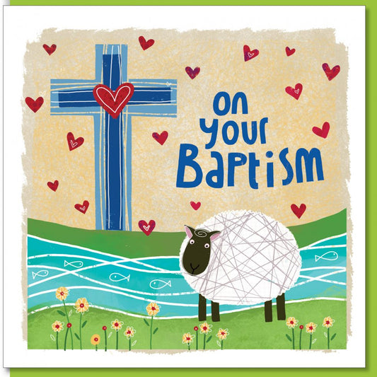 Sheep Baptism Card