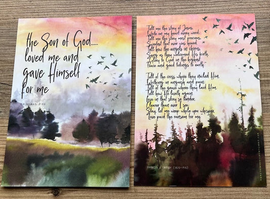 A6 Double-Sided Encouragement Card - the Son of God loved me