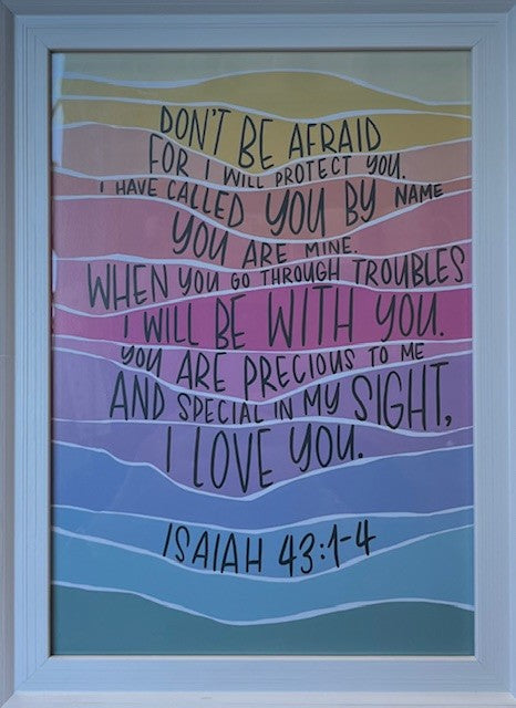 Don't Be Afraid - A4 White Framed Print - PIC21
