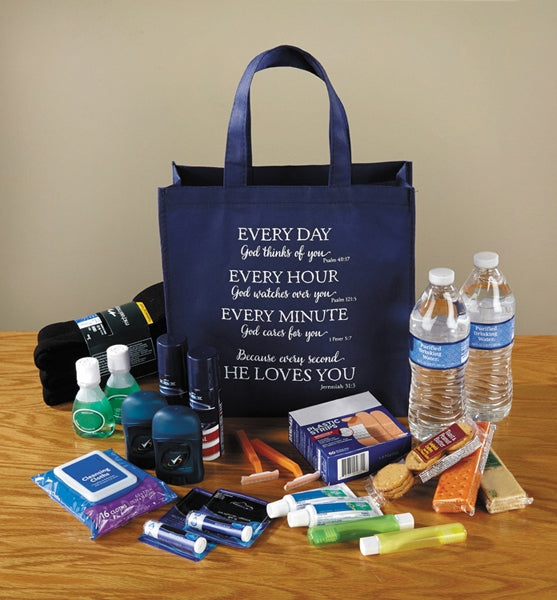 Tote Bag - Every day God thinks of you - Blue
