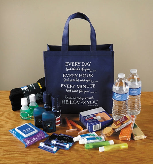 Tote Bag - Every day God thinks of you - Blue