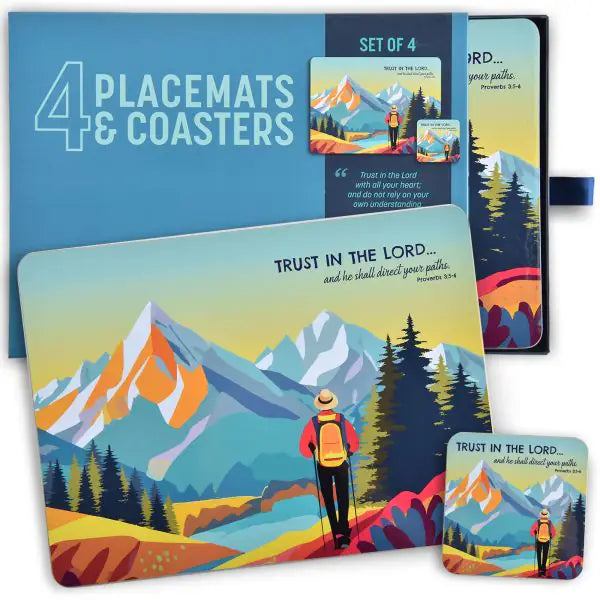 Trust in the Lord- Set of 4 Placemats and Coasters
