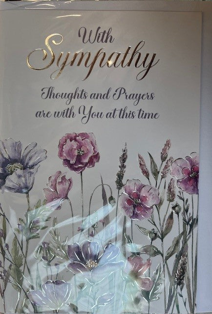 Sympathy Card - Pink/Lilac Floral